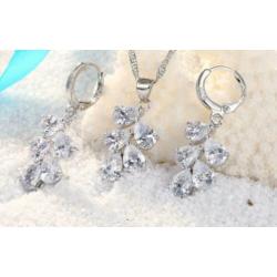925 Sterling Zilveren Set met Zirkonia Nieuw