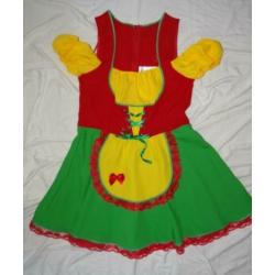 Leuke rood/geel/groen CLOWN/PIPPO/CIRCUS jurk - Coen en Sand