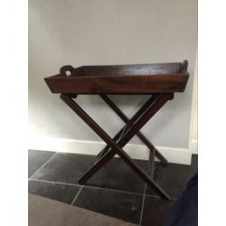 Butler tray donkerhout met los dienblad