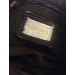 Vintage schoudertas bruin Gas 100% leer