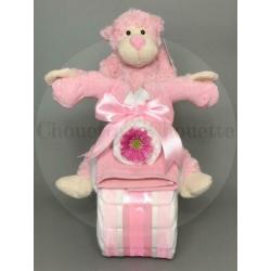Gratis verzending Luiertaart Motor luiermotor Aap roze