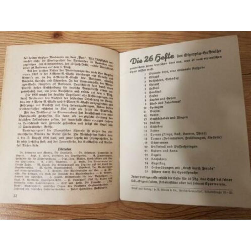 WO2 DUITS Boekje Olympische Spelen 1936 - nr.22 Segeln