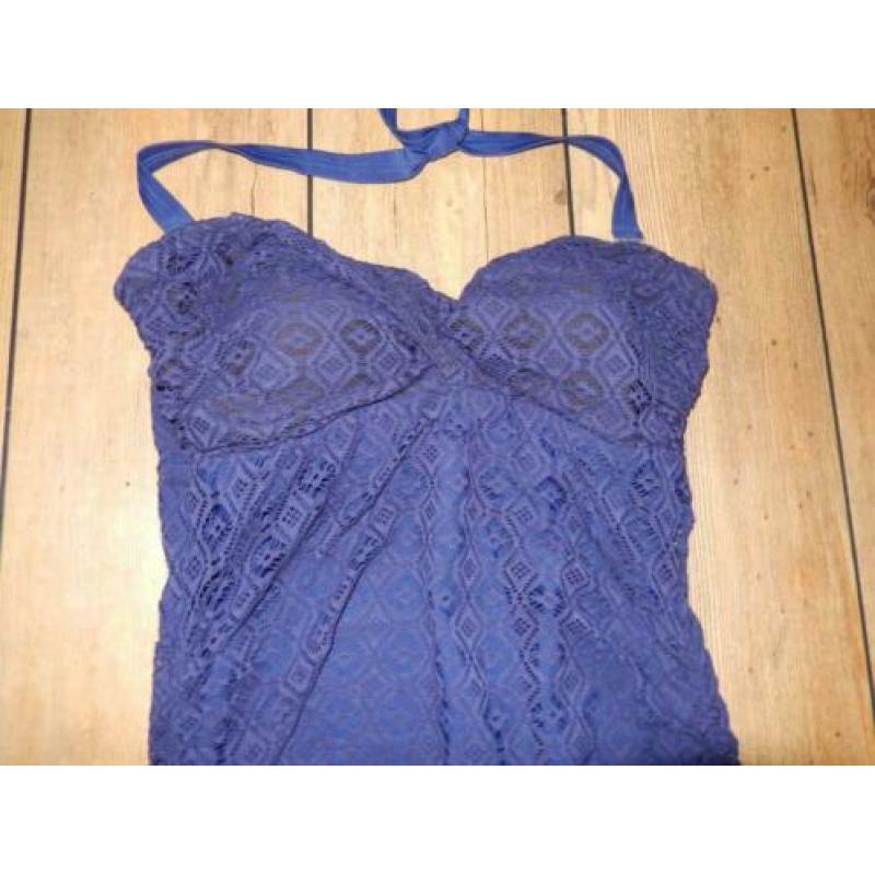 Nieuwe blauwe kanten correctie zwemjurk Beachwave 48