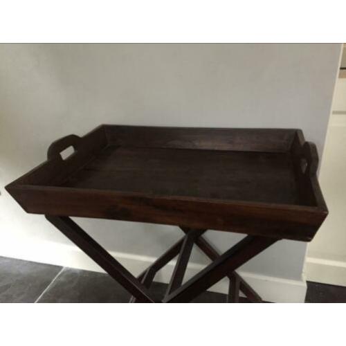 Butler tray donkerhout met los dienblad