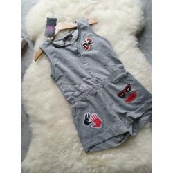 Maat 110/116 NIEUW Meisjes Korte Jumpsuit FANNY LOOK
