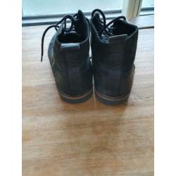 Herenschoenen leer zwart River Island half hoog