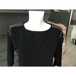 Stoere top met steentjes van HM maat 36 Longsleeve/trui