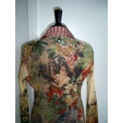 aparte SAVE THE QUEEN blouse mt. M met uitlopende mouw