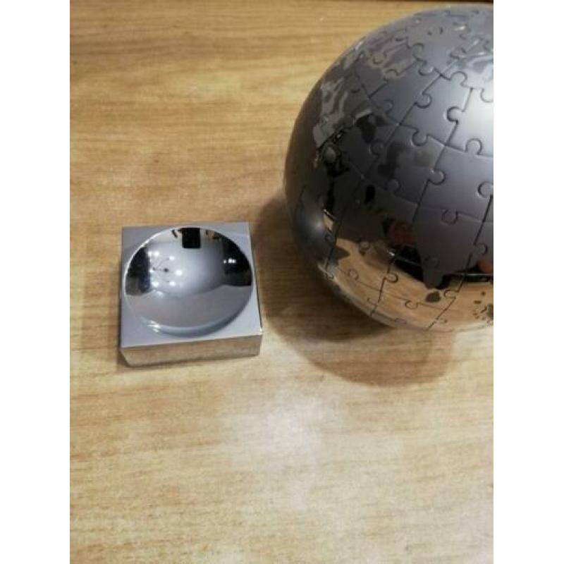 Magnetische puzzel-rvs wereldbol