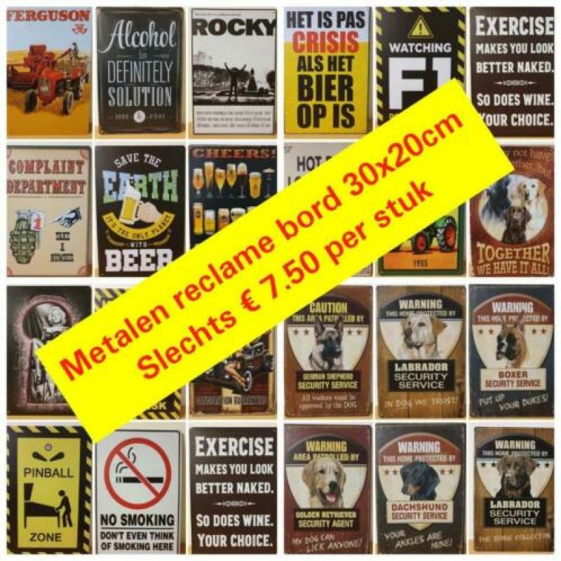 Coffee menu reclamebord wandbord van metaal koffie