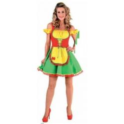 Leuke rood/geel/groen CLOWN/PIPPO/CIRCUS jurk - Coen en Sand