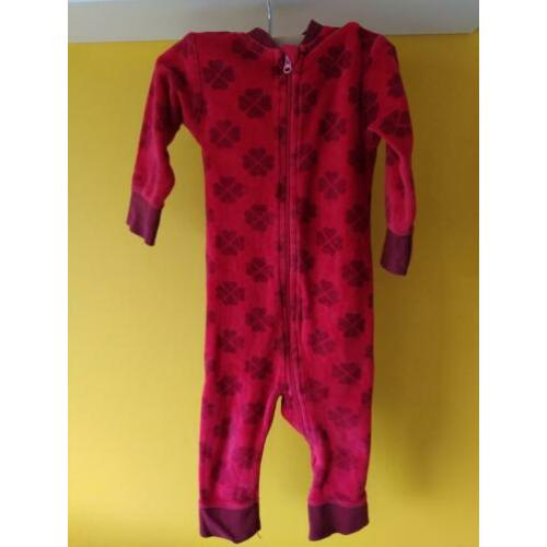 Velours rood Duns Sweden klaver boxpak mt 74