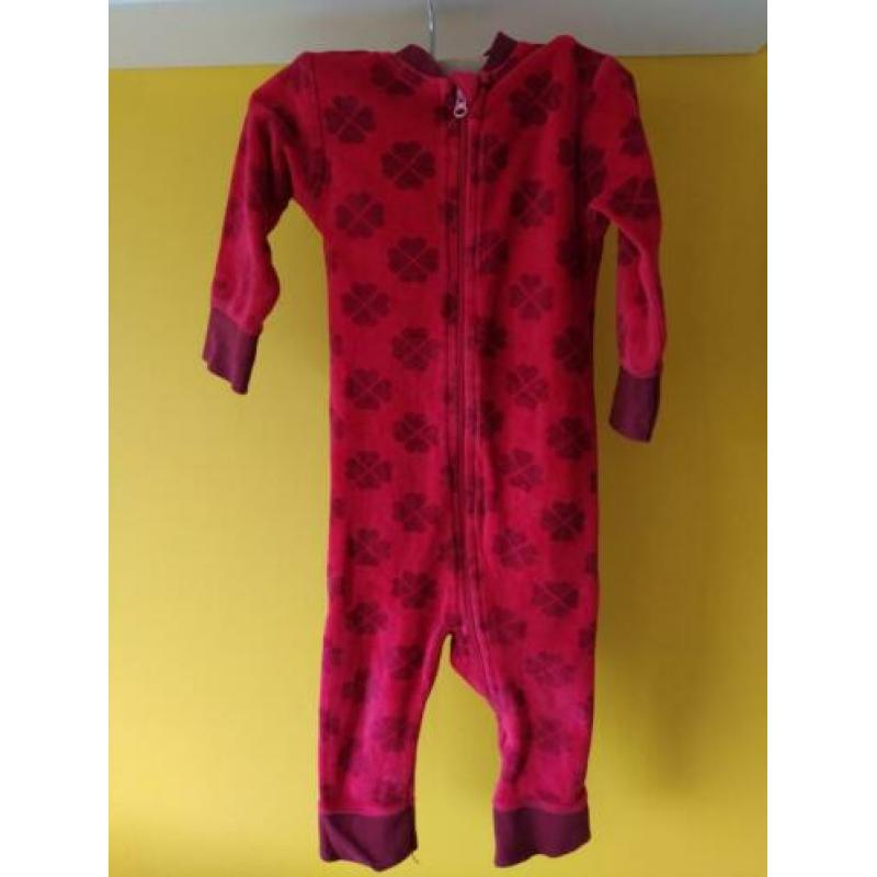 Velours rood Duns Sweden klaver boxpak mt 74