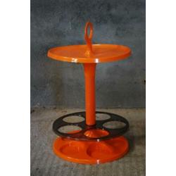 Oranje space age bartafel / dranktafel / wijnrek Flair