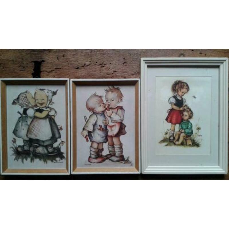 Hummeltje 3 retro schilderijtjes @DOC61