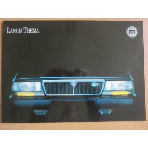 luxe folder Lancia Thema uit 1988 met oa Turbo 16V en i.e.