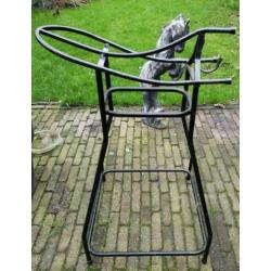 Handige zadelstandaard