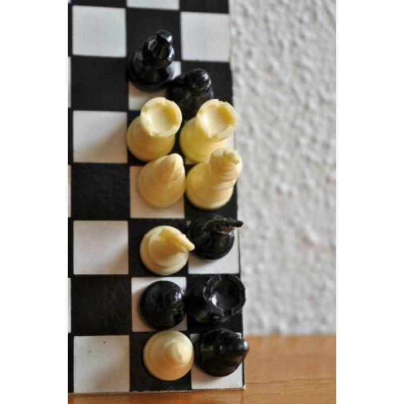 ?Vintage Magnetisch Schaakspel Damspel Domino Reisspel