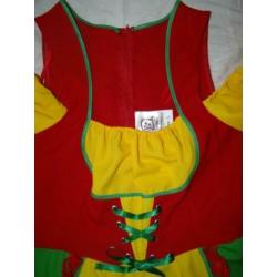 Leuke rood/geel/groen CLOWN/PIPPO/CIRCUS jurk - Coen en Sand