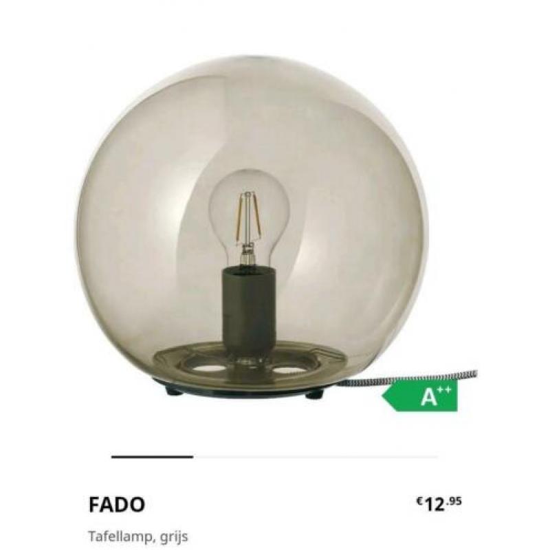 Mooie tafel lampen. IKEA Fado.