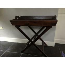 Butler tray donkerhout met los dienblad