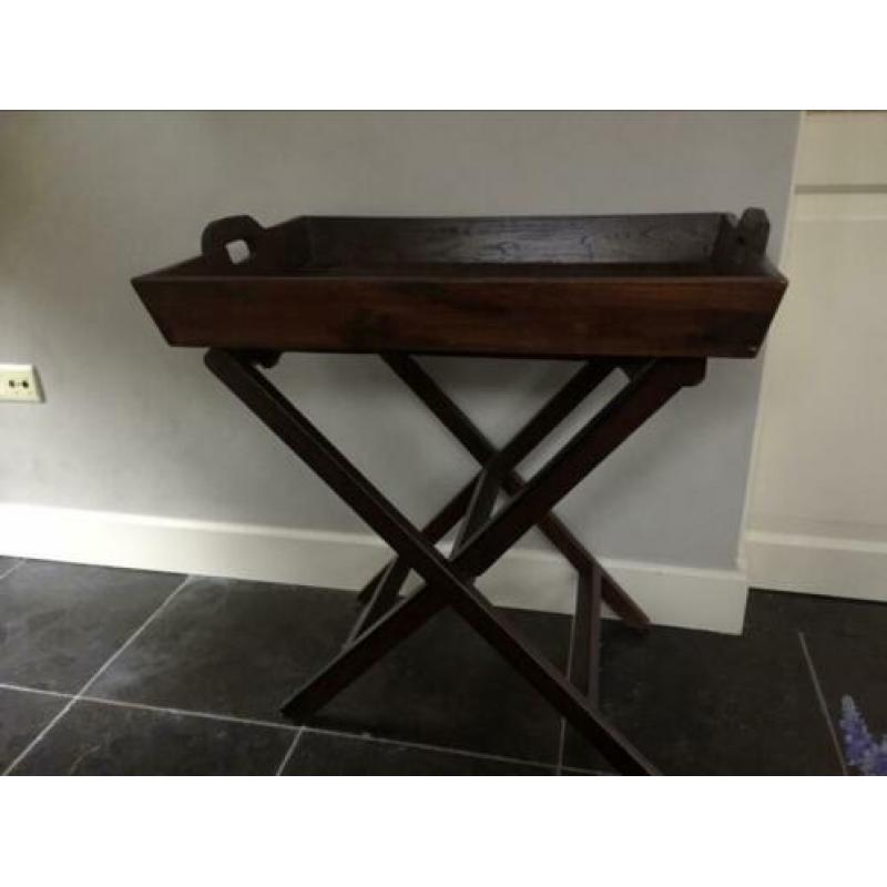 Butler tray donkerhout met los dienblad