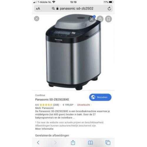 Panasonic broodbakmachine