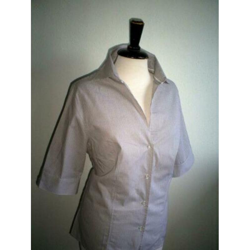NIEUW !!! STANFIELD blouse mt. M beige ruit