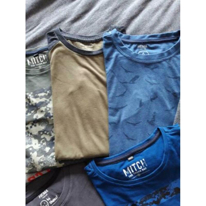 9 longsleeves (lange mouw) maat 146-152