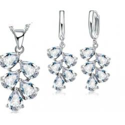 925 Sterling Zilveren Set met Zirkonia Nieuw