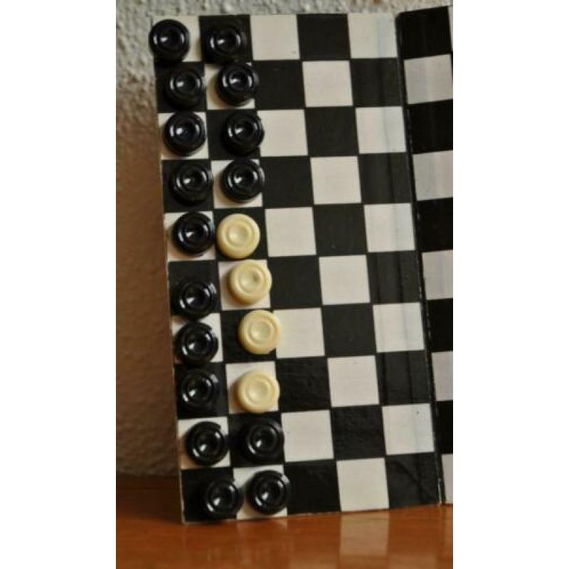 ?Vintage Magnetisch Schaakspel Damspel Domino Reisspel