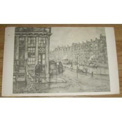 Oude Anton Pieck ansichten/kaarten - kleur en zwart-ecru
