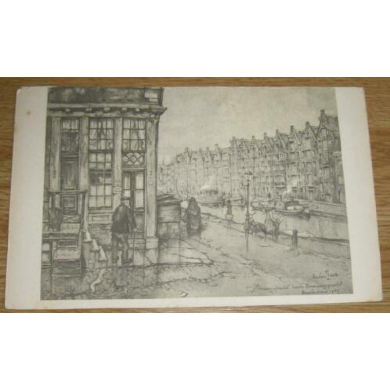 Oude Anton Pieck ansichten/kaarten - kleur en zwart-ecru