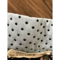 Bershka Lichtblauw polkadot rokje maat L