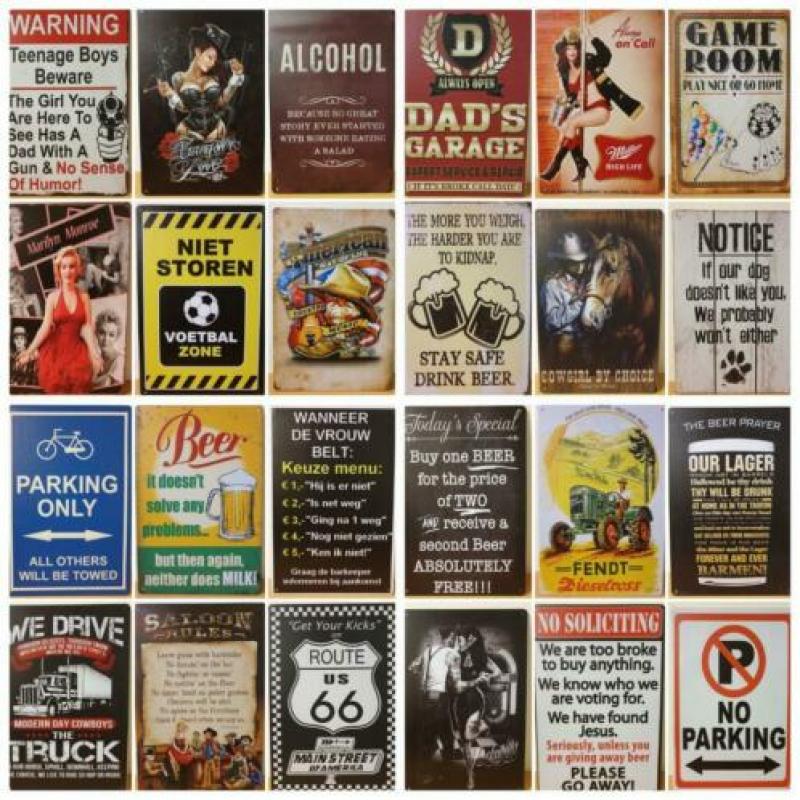 Coffee menu reclamebord wandbord van metaal koffie