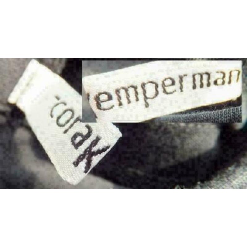 CORA KEMPERMAN zwart inrimpel rok mt S