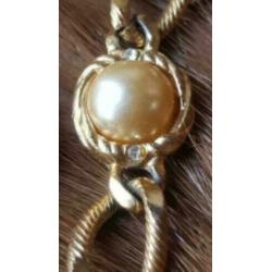 stoer jaren 70 lange gave retro hippie ketting met steen