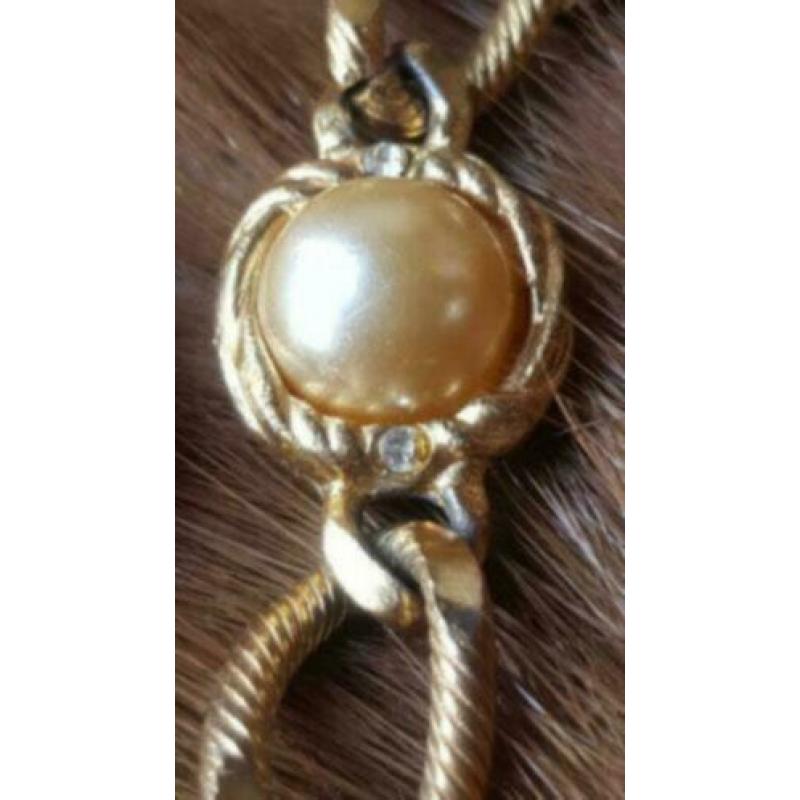 stoer jaren 70 lange gave retro hippie ketting met steen