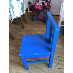 2 blauwe stoeltjes