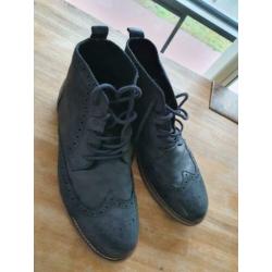 Herenschoenen leer zwart River Island half hoog