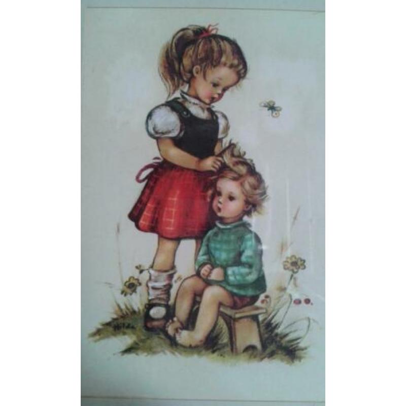 Hummeltje 3 retro schilderijtjes @DOC61