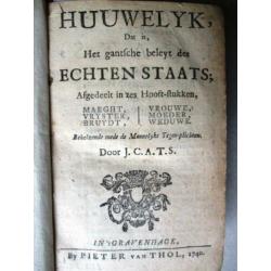 Jacob Cats: Huuwelijck, 1740