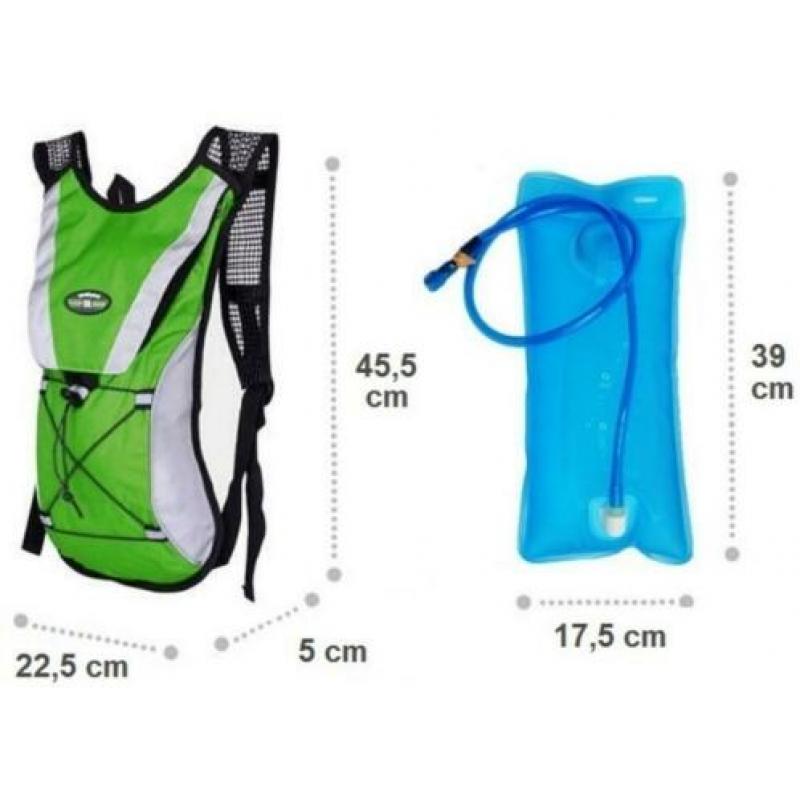 Rugzak waterzak rugtas mtb fietstas racefiets camelbak groen