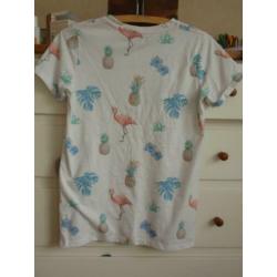 Europe Kids: Shirt met Ananas/Flamingo print maat 164