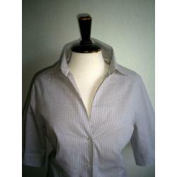 NIEUW !!! STANFIELD blouse mt. M beige ruit