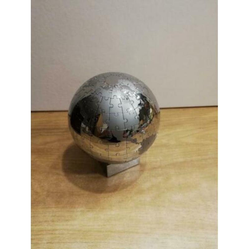 Magnetische puzzel-rvs wereldbol