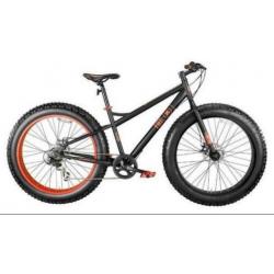 MBM Fat bike X 26 Inch Heren 7V Schijfrem Zwart Rood