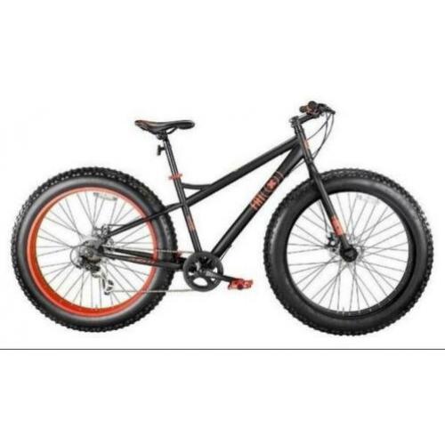 MBM Fat bike X 26 Inch Heren 7V Schijfrem Zwart Rood