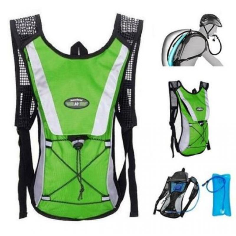 Rugzak waterzak rugtas mtb fietstas racefiets camelbak groen