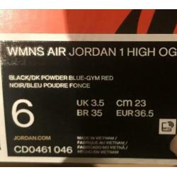 Jordan 1 high UNC To Chicago 36,5 (EU) POWDER BLUE GYM RED